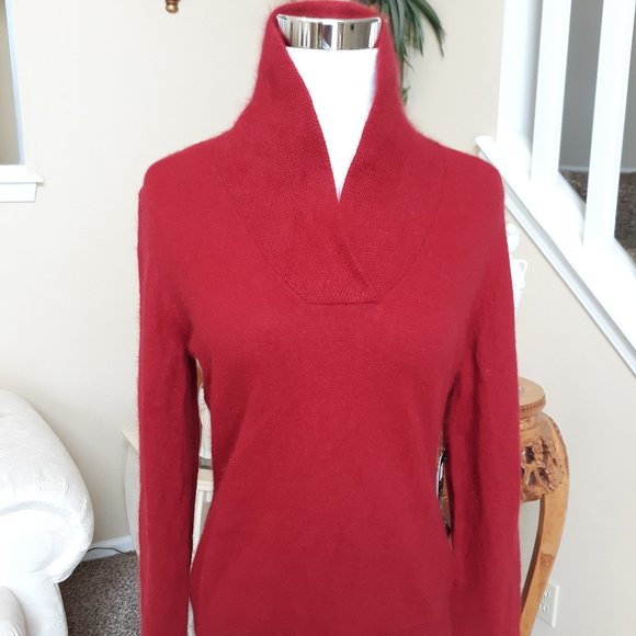 Carole Little Sweaters - NWT Carole Little Angora Wool Blend Sweater (Wine) color M